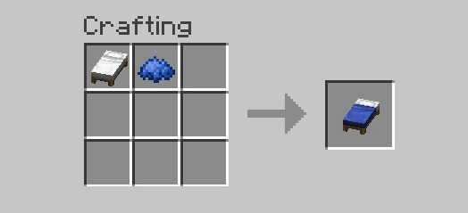 Minecraft లో ఒక మంచానికి రంగు వేయండి